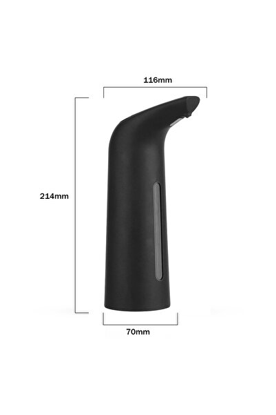 Alloet موزع صابون أوتوماتيكي أسود سعة 400 مل يعمل بالبطارية وموزع معقم لليدين...