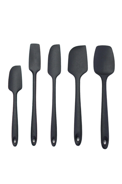 Choice مجموعة من 5 ملاعق مسطحة من السيليكون الفاخر المقاوم للحرارة العالية من...