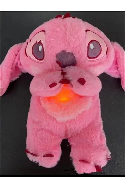 Miniso air bag and light Kawaii Stitch Plush Doll Baby Sleeping Companion Sound Soothing Musical Kawaii Wi