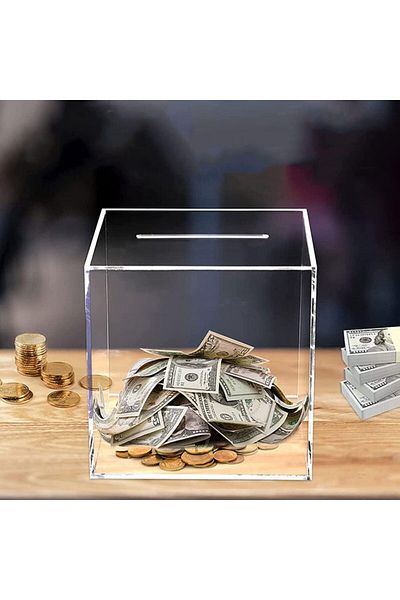 Choice Piggy Banks For Adults (2023 UPGRADED VERSION), Clear Acrylic Money Saving Bank Break To Open, Ca...