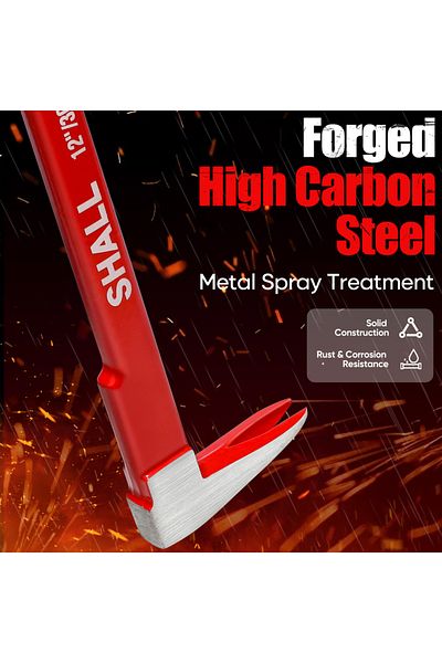 Choice SHALL 3-Piece Nail Puller Tool Set 12’’10’’8’’Heavy Duty & Mini Cats Paw Pry Bar Crowbar Tool for...