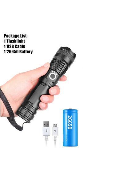Choice Package B USB Powerful xhp70.2 Flashlight Torch Super Bright Rechargeable Zoom LED Tactical Torch xh