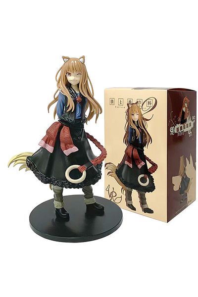 Miniso 17cm with box Anime Spice and Wolf Figure Toys 17cm Holo Action Figural Doll Cute Girls Pvc Model To