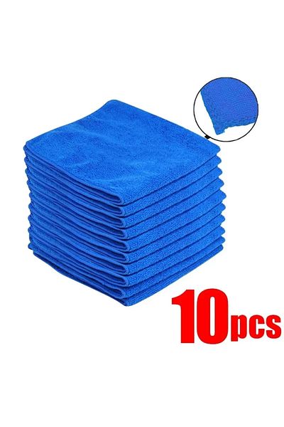 Choice 10pcs blue 10-20Pcs Microfiber Towels Car Wash Drying Cloth Towel Household Cleaning Cloths Auto Det