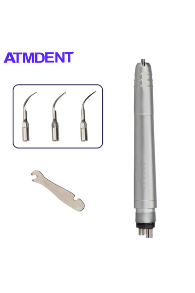 Choice مكشطة هوائية بالموجات فوق الصوتية للأسنان بأربع فتحات مع قطعة يدوية بثلاثة رؤوس مكشطة هوائية ترددية 2/4 هول