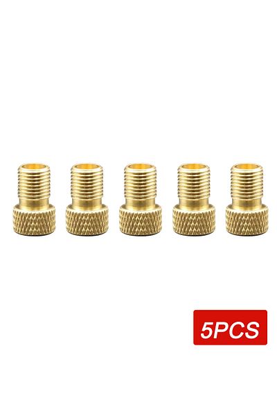 Choice 5PCS Bicycle French Valve Adapter Brass Bicycle Presta To Schrader Bike Valve Converter Adapter Pump