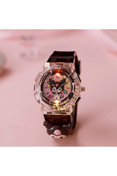 Miniso Kuromi hei Sanrio luminescence Cinnamoro Kuromi 3D Pattern Child Wrist Watch Cute Watch Cartoon Chr