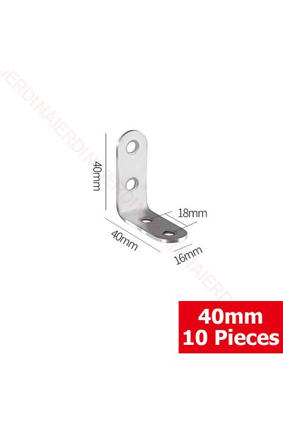 Choice 40x40x16mm 04 NAIERDI 10PCS 90 Degree Angle Corner Brackets Stainless Steel Corner Brace Fastener Wa