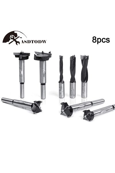 Choice 8pcs Forstner Bit Set Carbide Tipped Wood Drilling