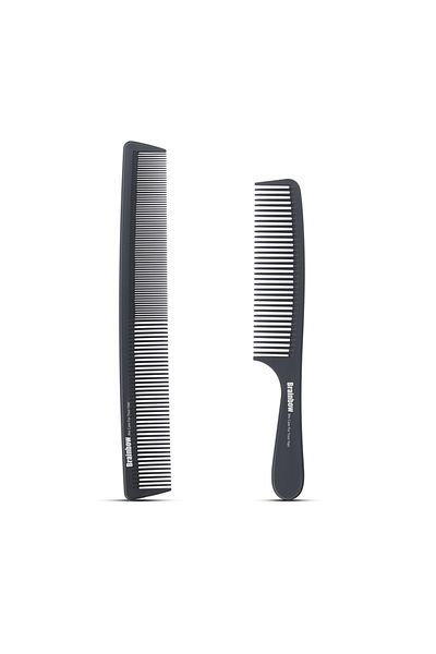 Choice Black Brainbow 2pc Hair Comb Anti-static Carbon Hair Brush Professional Pro Salon Hair Styling Tools