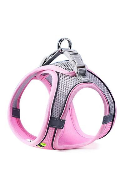 Choice S Pink Cat Dog Harness Vest Chest Rope Set Reflective Breathable Adjustable Pet Harness for Small Me
