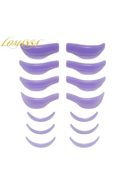Choice 7 أزواج من وسادات تجعيد الرموش السيليكونية من لومانسا بنفسجي، رموش لاصقة، قضيب رفع، رموش ثلاثية الأبعاد