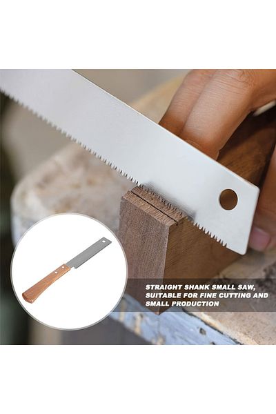Choice 12 Inch Small Hand Saw, Flush Cut Saw Woodworking Hand Saw Wooden Straight Handle Single Edge Pul...