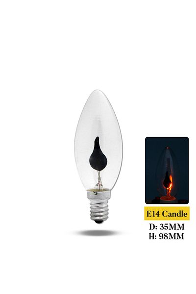 Parkson 3W AC220v E14 Candle Vintage Edison E14 E27 Led Bulb Candle Light Flame Effect Bulb 3W AC220V Home F