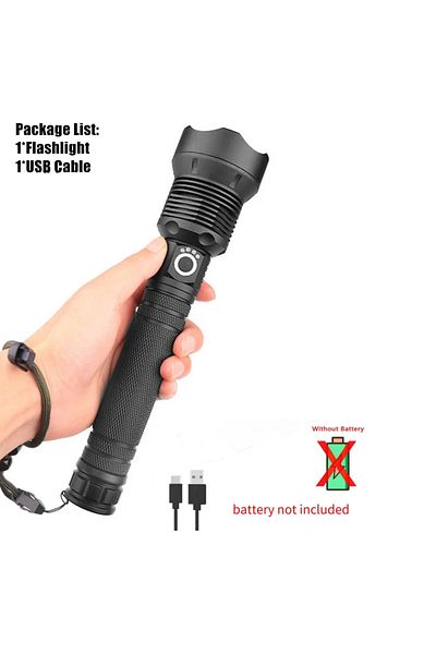 Choice Package C USB Powerful xhp70.2 Flashlight Torch Super Bright Rechargeable Zoom LED Tactical Torch xh