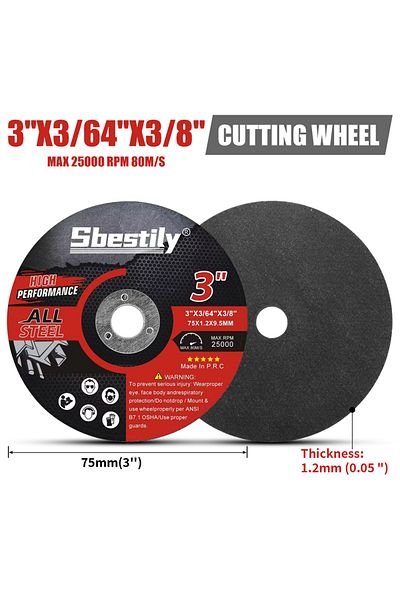 Choice 75mm 5pcs 75/115/125mm Cutting Disc Circular Resin Saw Blade Angle Grinder Grinding Disc for Metal