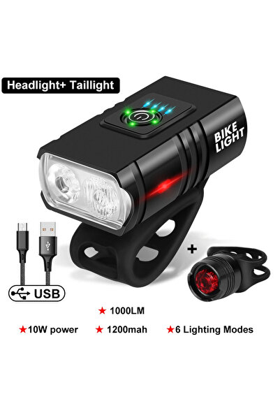 Choice مجموعة مصابيح B الجديدة، مصباح LED للدراجة 1000 لومن، قابل لإعادة الشح...