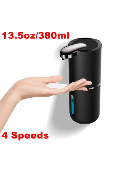 Alloet موزع صابون أوتوماتيكي يعمل بالبطارية سعة 380 مل، موزع مطهر لليدين سعة ...