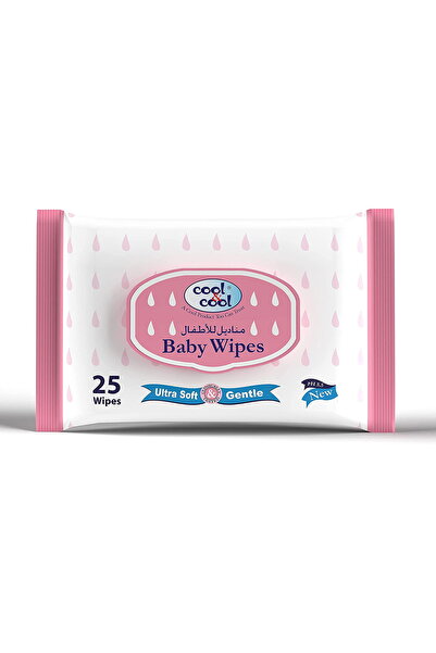 COOL & COOL مناديل أطفال فائقة النعومة، 25 منديلًا - لطيفة، خالية من الكحول، ...