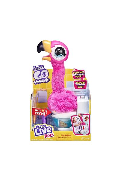 BANDAI A Flamingo Little Live Pets Electronic Pet Plastic Animal Feeding Poop Toy Singing Funny Doll Play .