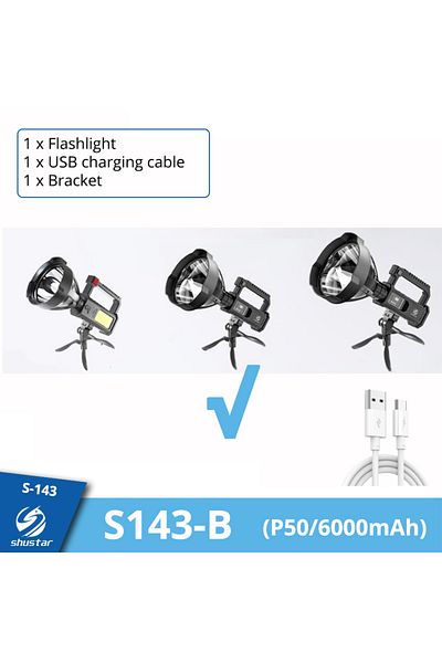 Choice Rechargeable P50 bulb Rechargeable High Power Led Flashlights Ultra-long Lighting Distance Lamp Sea