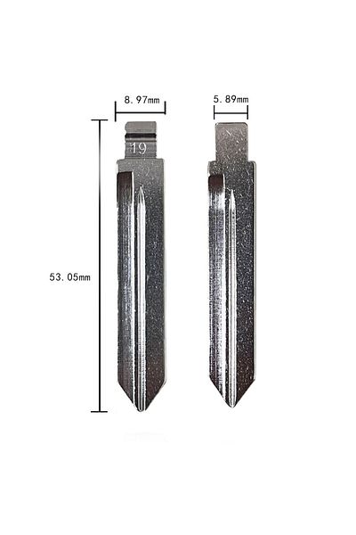 Choice 10pcs Uncut Flip Metal Key Blade 19# FO38 for Ford Lincoln Mercury In USA for KD Keydiy Xhorse VV...