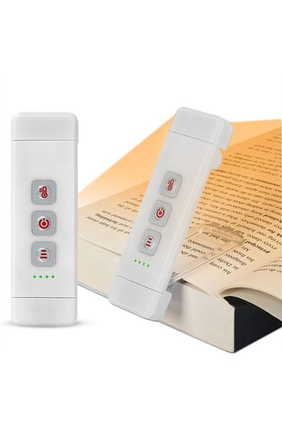 Choice White Clip-on Bookmark Book Light With Timer USB Rechargeable Reading Light Mini Led Read Light Port