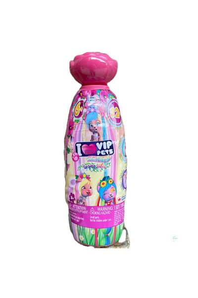 BANDAI Random 1pc I Love Vip Pets Hairdressing Doll Pet Dog Poodle Surprise Blind Box Mousse Bottle Braided