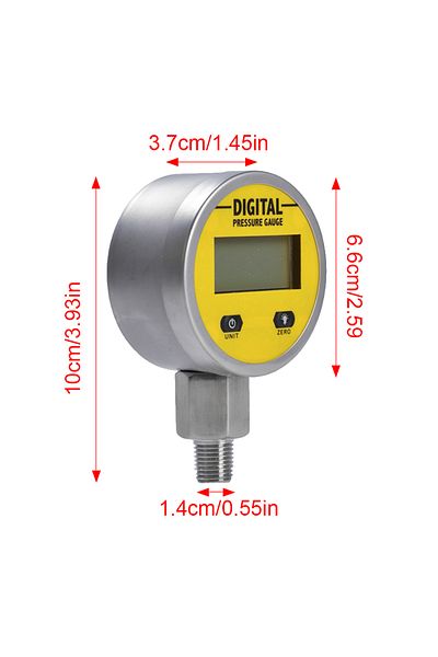 Choice 1pcs Pressure Gauges Digital Display Oil Pressure Hydraulic Pressure Meter 250BAR/25Mpa NPT1/4 Screw