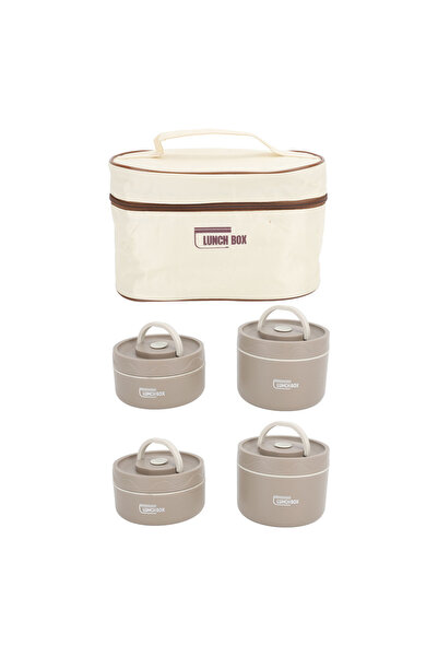 Choice Coffee Color 4Pcs Insulated Lunch Container Box 304 Stainless Steel Se...