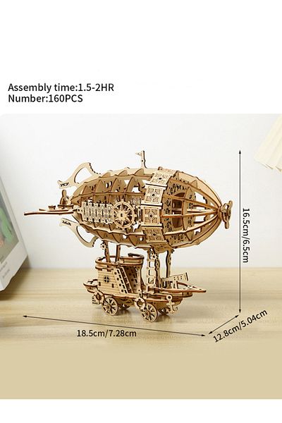 Choice 3D Wooden Puzzle Airship Model kits for Adults Model Building Kit Brain Teaser for Adults to Bui...