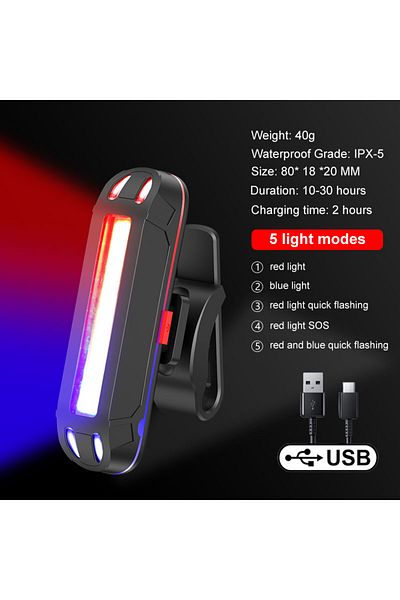 Choice Red Blue X-Tiger Bike Rear Light Super Bright Led Bicycle Light USB Rechargeable Seatpost Fork Light