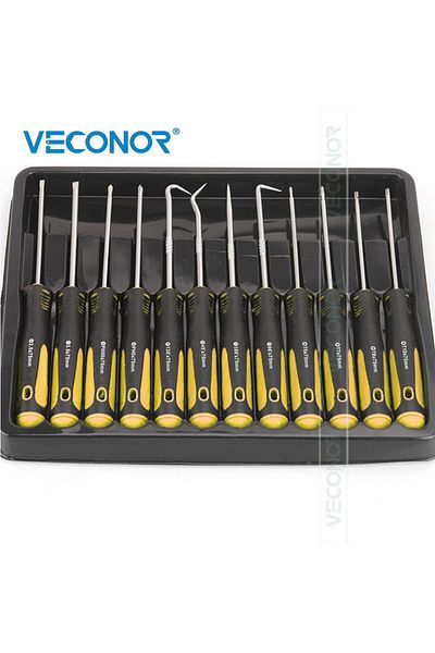 Choice 12pcs Hook Oil Seal Fuel Seal O-ring Removal Tool Set Precision Screwdriver Set Automotive Pick S...