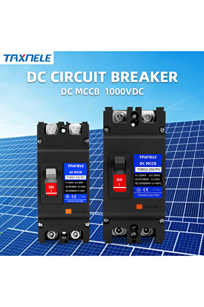 Choice4 قاطع دائرة كهربائية تيار مستمر من نوع Sun، صندوق مصبوب 200 أمبير، 125...