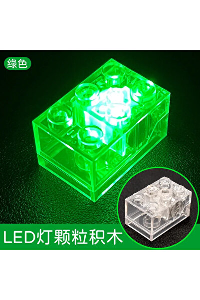 Choice3 5 قطع من مصابيح LED لمكعبات البناء الخضراء، مصباح بناء مستطيل 2 × 3، ...
