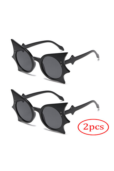 Choice 2 قطعة C1 2 قطعة نظارات شمسية كبيرة الحجم على شكل خفاش مبتكرة Uv400 مل...