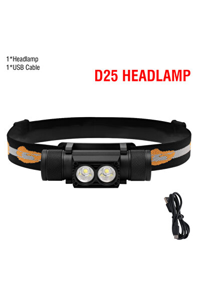 Choice مصباح أمامي صغير D25 BORUiT LED عالي الطاقة 1000 لومن مصباح أمامي 1865...