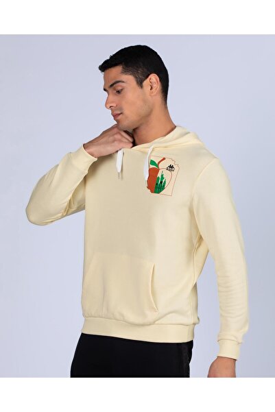 Kappa Authentic Graphik Valter Men's Beige Regular Fit Hoodie