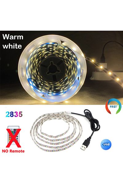 Choice 1M Warm DC 5V USB LED Strips 2835 5050 White Warm White RGB Tira LED Strip Light TV Background Light