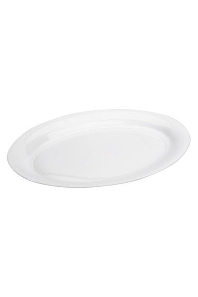 ABYZ Farfurie ovală din plastic alb 40x27.5x3cm, întinsă