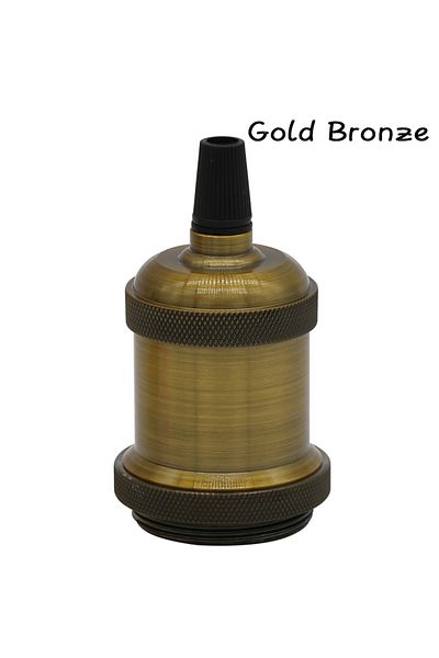 Parkson Gold Bronze Vintage Retro Edison Lamp Pendant Light E27 Socket Pendant Lights Screw Bulb Base Alumin