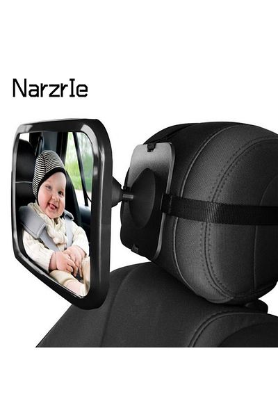 NarzrIe Baby Car Mirror Adjustable Car Back Seat Rearview Facing Headrest Mount Child Kids Infant Baby Sa...