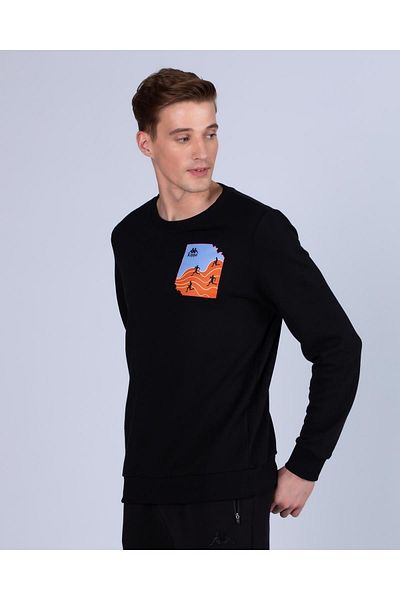 Kappa Autentická pánská černá mikina Regular Fit od značky Graphik Virl