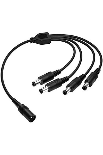 ZOSI Direct Current Cable from Zosi with Single Female Input to 4 Male Outputs Power Splitter Cable for C