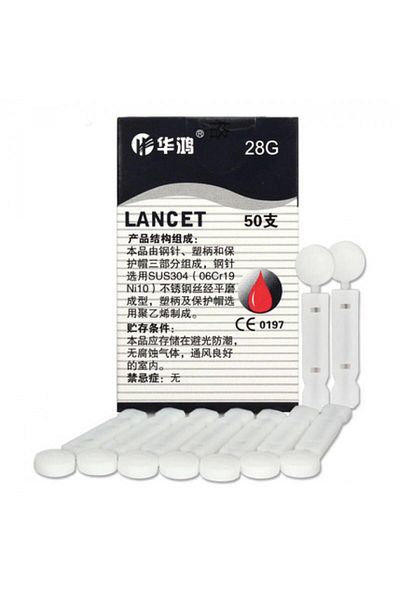 Choice إبرة واخزة الدم المسطحة Softclix 50 مناسبة لـ Accu chek Performance/Guide/Active/Instant - Rep...