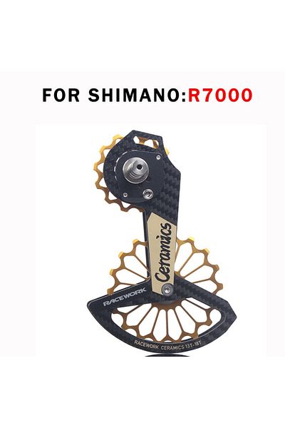Choice RK3 Gold RACEWORK 18T Road Bike Rear Derailleur Carbon Fiber Ceramic Bearing Pulley Guide Wheel Rain