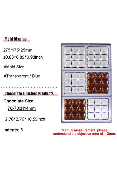 Choice Chocolate Bar-14 Chocolate Mould Polycarbonate Candy Chocolate Bar Molds Acrylic Bonbons Confection