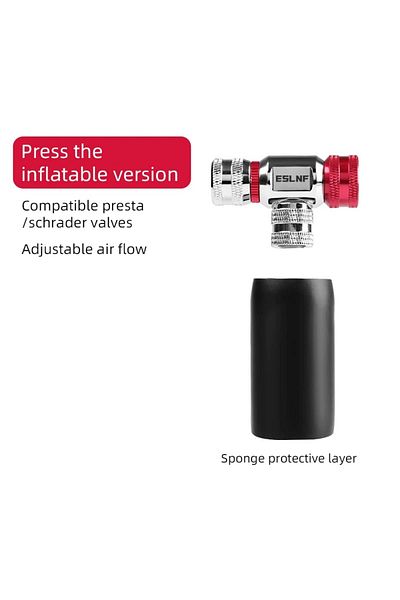 Choice 13FN0012 ESLNF Mini Bicycle CO2 Pump Portable Tire Inflator For Schrader Presta Adapter MTB Road Bik