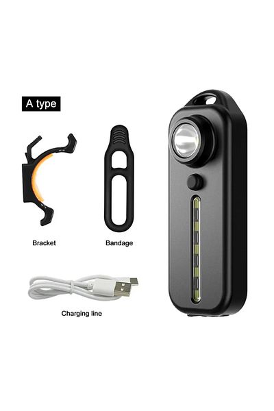 Choice type A Mini LED Flashlight USB Rechargeable Bike Light Portable Pocket Flashlight Keychain Lamp Bicy
