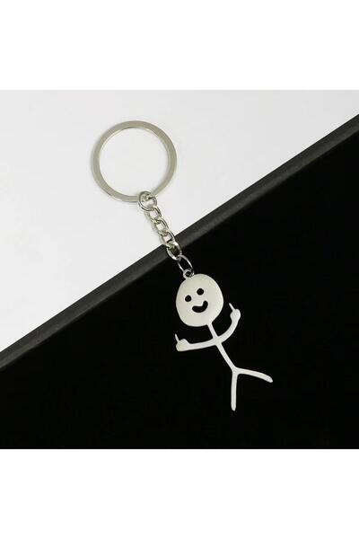 Choice 01-C Funny Stainless Steel Funny Guy Key Chain Stickman Matching Heart...